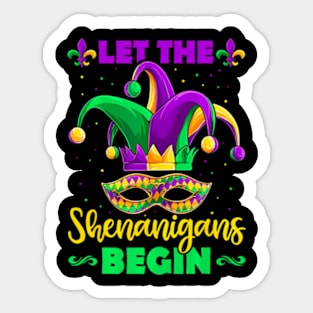 Let The Shenanigans Begin Mardi Gras Kids Men Women Sticker